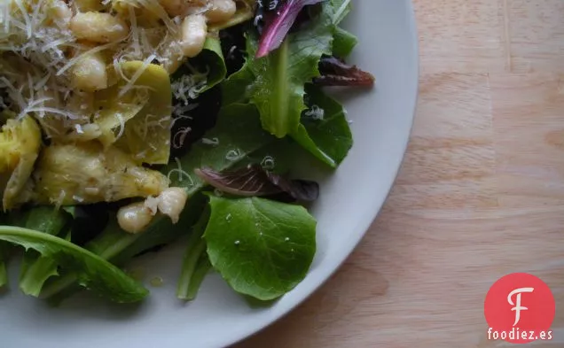 Ensalada de Alcachofas y Frijoles Blancos