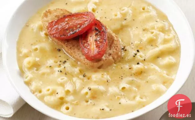 Sopa de Macarrones con Queso