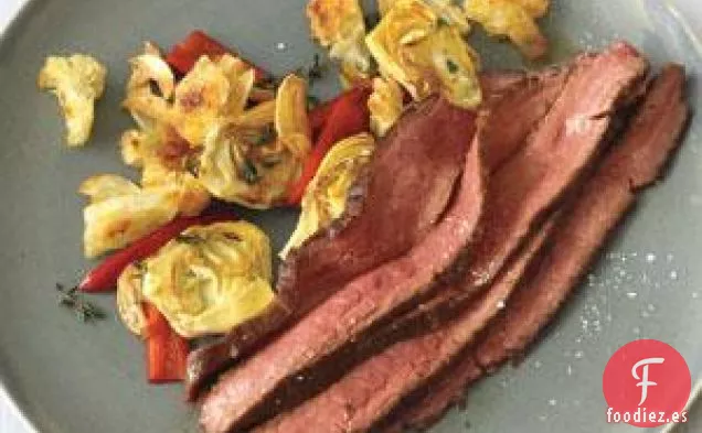 Bistec Con Alcachofa Y Pimienta De Cereza Salteado
