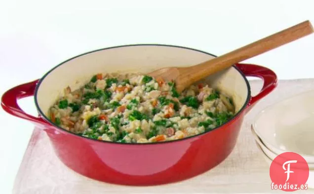 Risotto con Tocino y Col Rizada