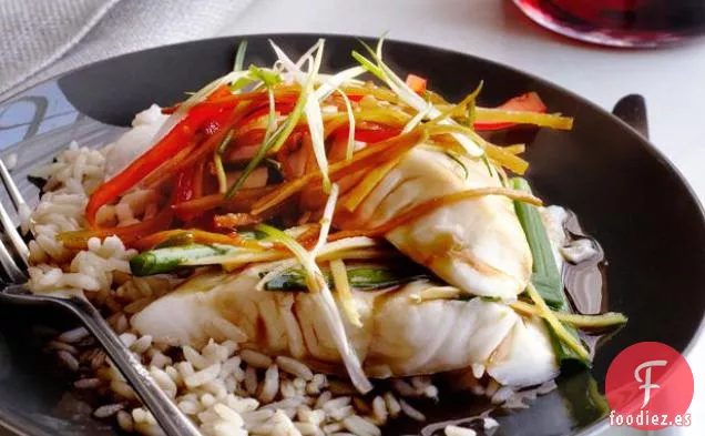 Pescado Asiático al Vapor