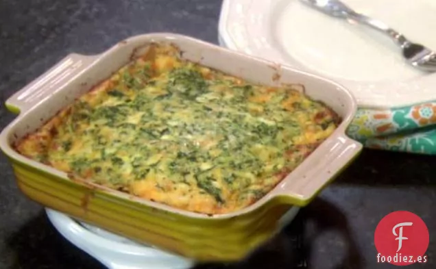 Quiche de Queso de Espinacas Sin Corteza
