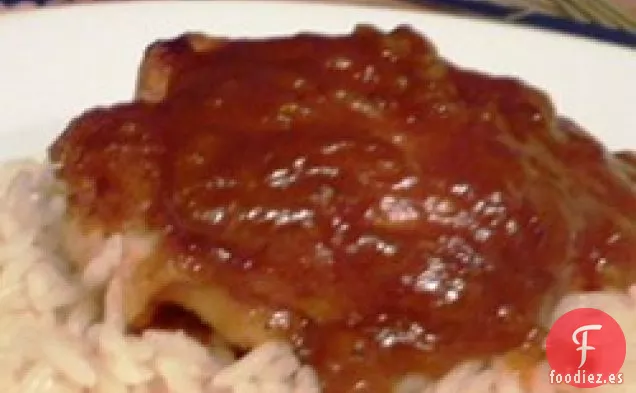 Muslos de Pollo Al Horno Deliciosos en Salsa Picante