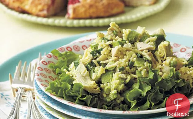 Ensalada de Pollo, Alcachofa y Arroz