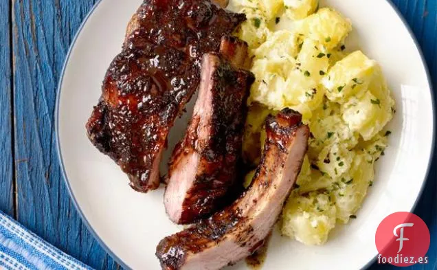 Costillas de Té Dulce con Ensalada de Patata a Limón