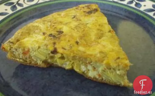 Frittata De Alcachofa Y Oliva Con Gruyere