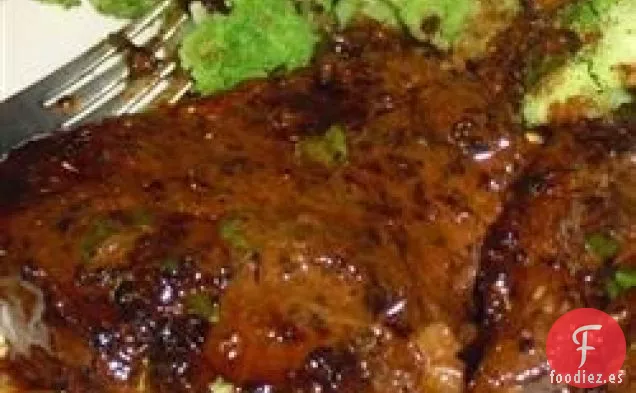 Bistec de Pimienta Flameado de Brandy