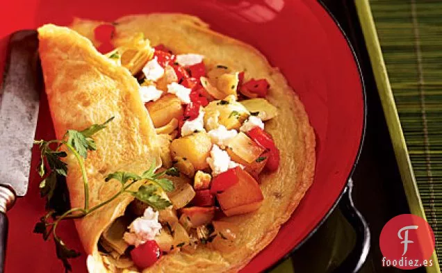 Tortilla de Alcachofa, Queso de Cabra y Patata