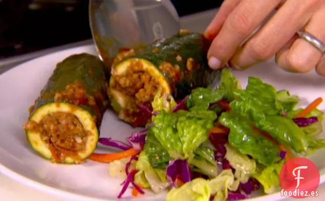 Calabacín Relleno de Ternera y Bulgur