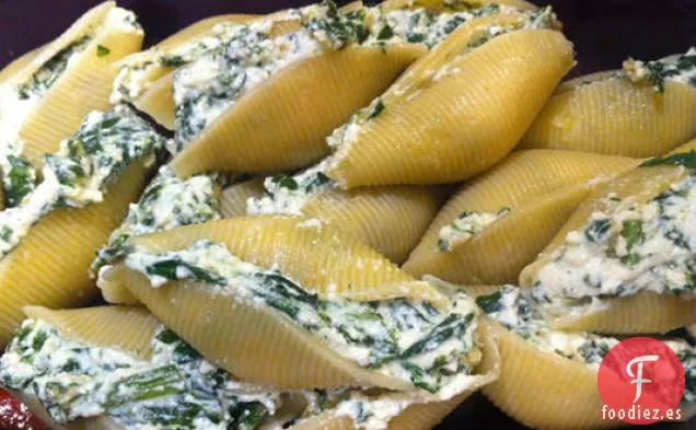 Conchas Rellenas de espinacas y alcachofas