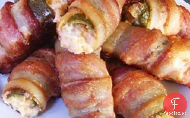 Poppers de Jalapeño Envueltos en Tocino