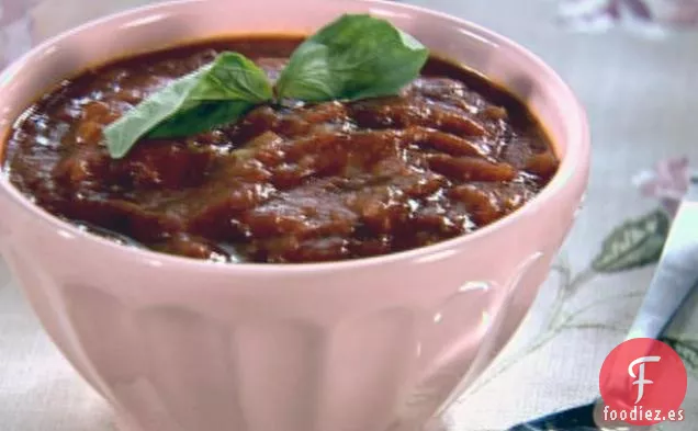 Sopa de Tomate Toscana con Albahaca