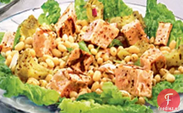 Ensalada De Frijoles Franceses y Atún Con Corazones De Alcachofa
