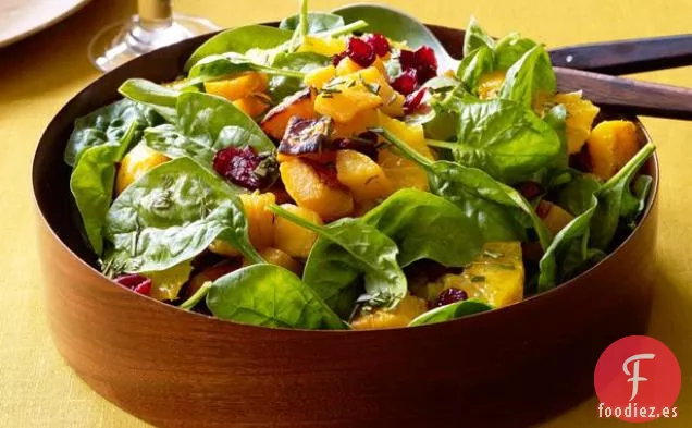 Ensalada De Calabaza Asada Con Vinagreta De Mandarina Y Romero