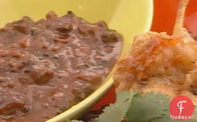 Tempura de Estilo Mexicano con Salsa de Chile y Chocolate