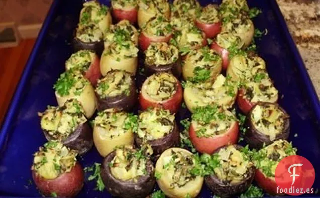 Bocados De Patata De Espinaca Y Alcachofa