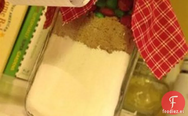 Mezcla de galletas en un frasco V