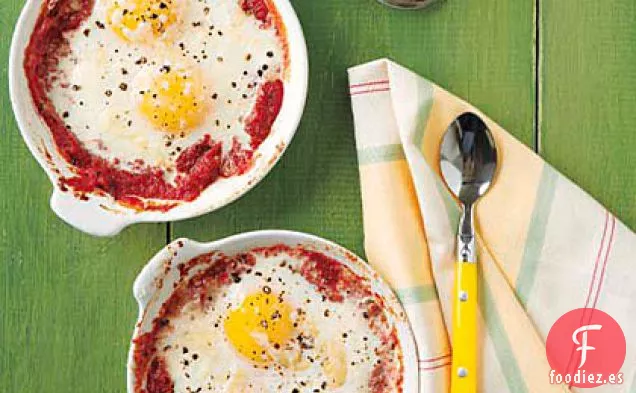 Huevos al Horno con Tomates y Queso Parmesano