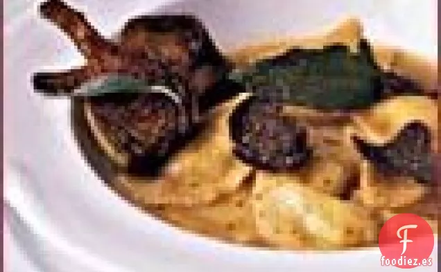 Agnolotti de Alcachofa y Queso de Cabra de Hefter con Trufas