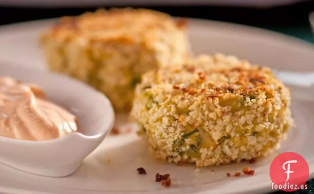 Pasteles de Cangrejo con Crema Picante