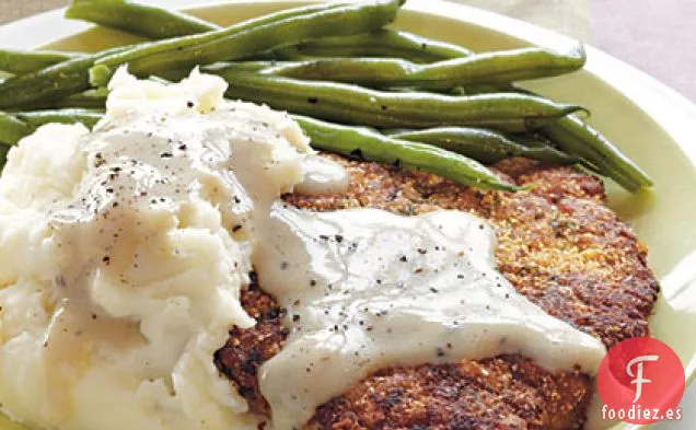 Filete de Pollo Frito con Salsa de Leche de Soja