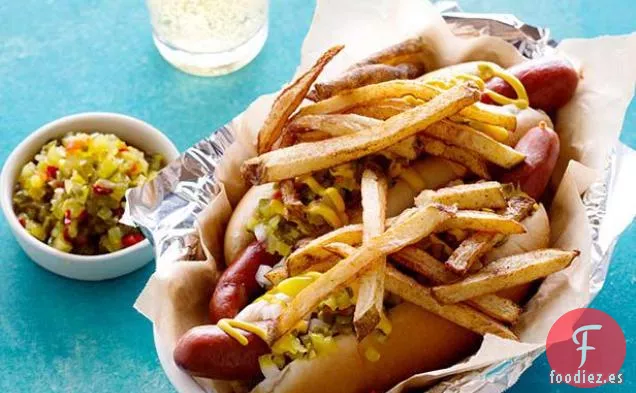 Perrito Caliente al Estilo de Chicago con Salsa Casera