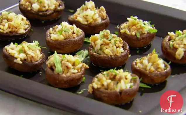 Setas Rellenas de Arroz con Jengibre