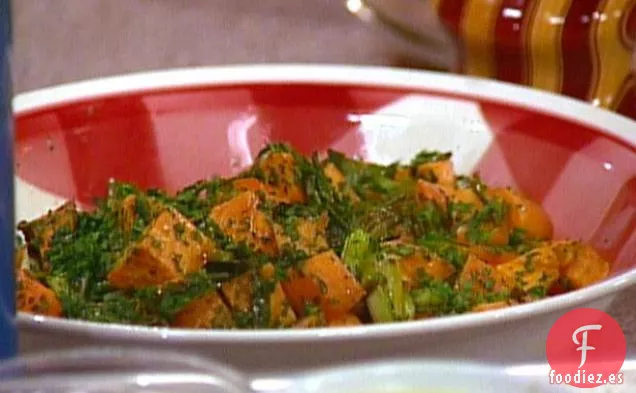 Ensalada de Batata Asada y Cebolla Verde