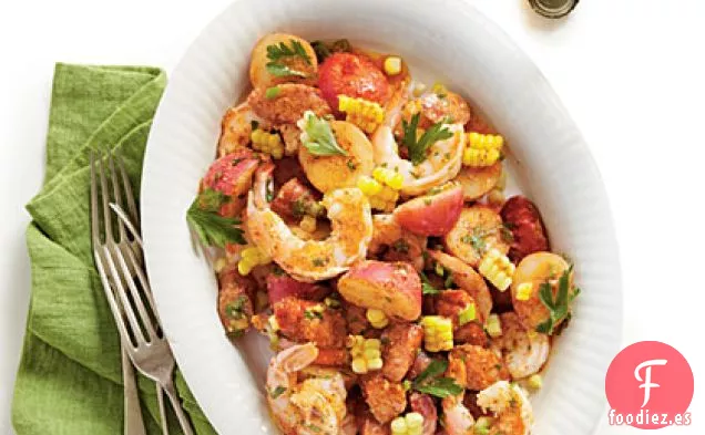 Ensalada de Patatas Hervidas con Camarones