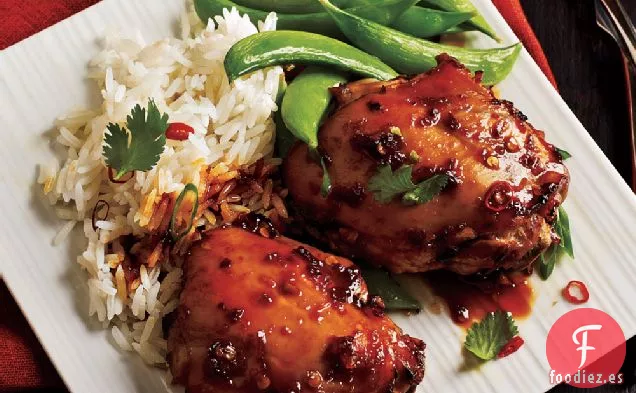 Muslos de Pollo Glaseados Asiáticos