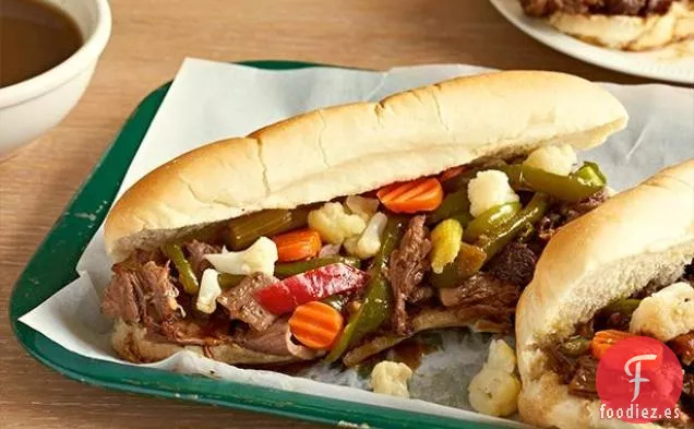 Carne de Res Italiana de Chicago (Al estilo de la Olla Asada)