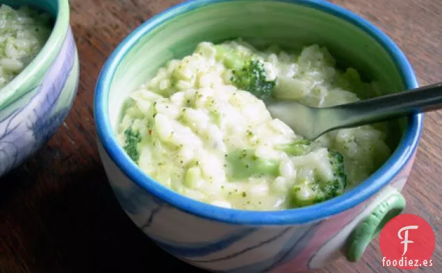 Risotto de Brócoli y Queso Cheddar