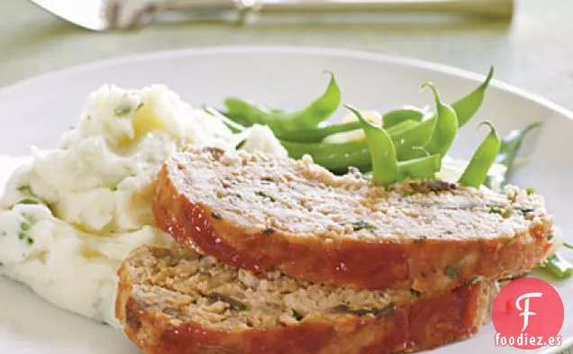 Pastel de Carne de Pavo Picante con Cobertura de Salsa de Tomate