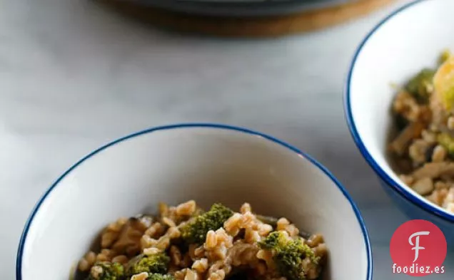 Farro Con Brócoli Y Shiitakes