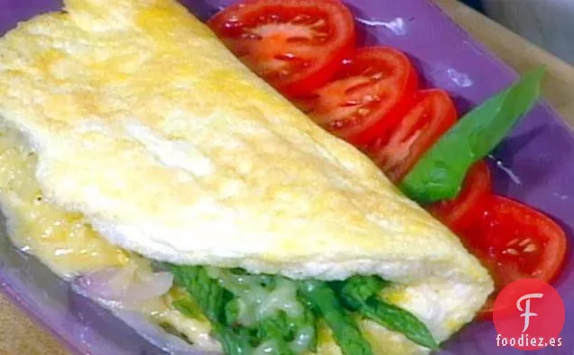 Tortilla de Espárragos, Gruyere y Souffleed de Estragón