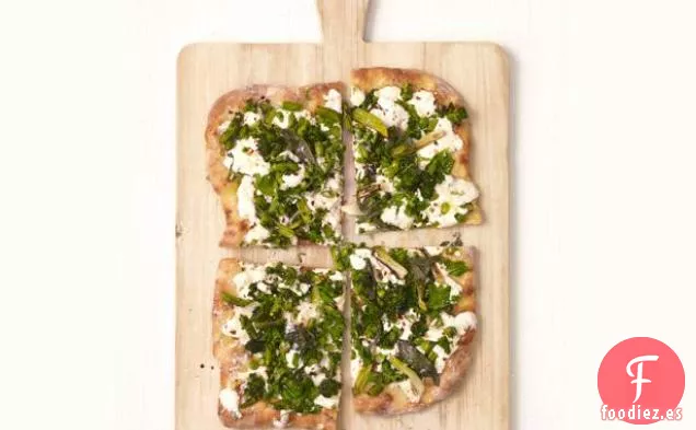 Pizza Blanca Con Broccolini