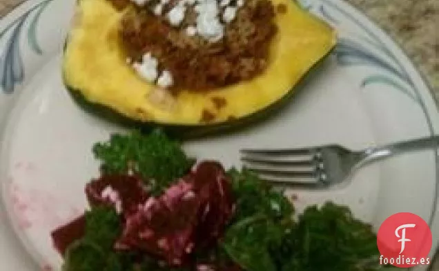 Calabaza de Bellota con Salchicha Picante Dulce