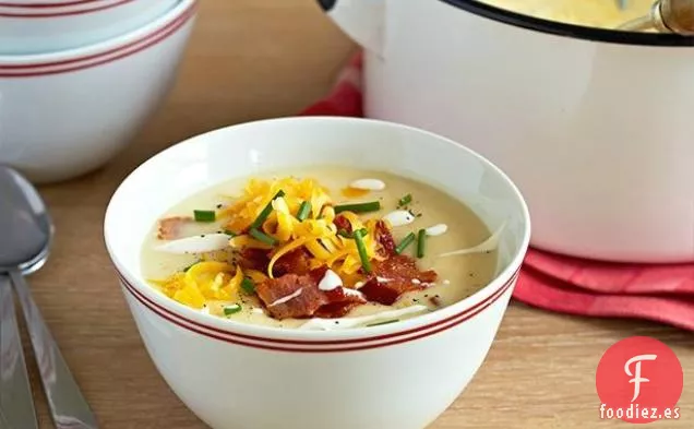 Sopa de Patata Al Horno Completamente Cargada
