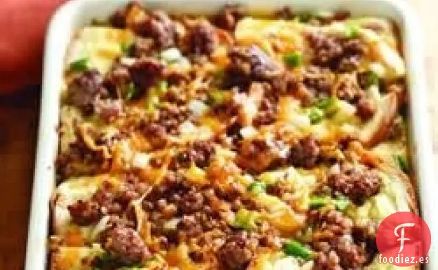 Cazuela de Salchicha y Manzana para el Desayuno