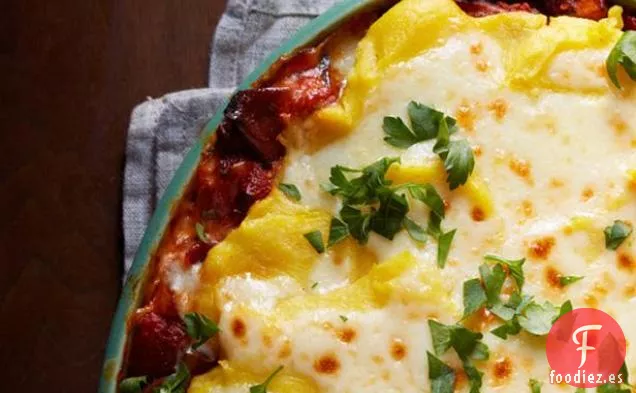 Lasaña de Polenta con Champiñones