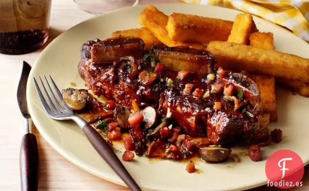 Costillas Estofadas con Champiñones