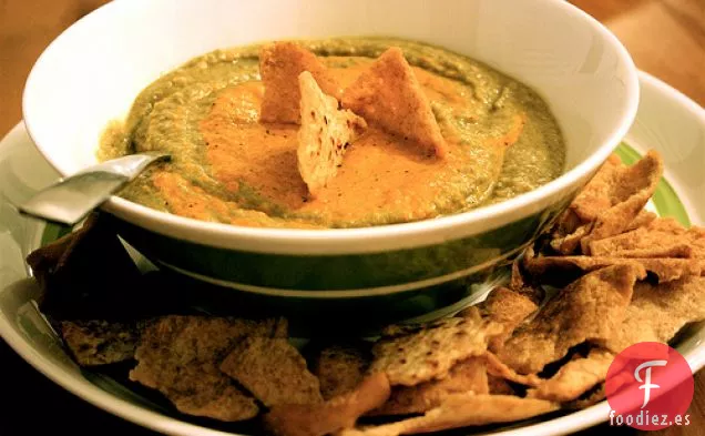 Sopa De Lentejas De Brócoli Con Coulis De Pimiento Asado