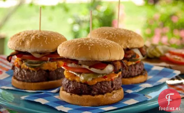 Hamburguesa de Queso y Tocino con Pimiento