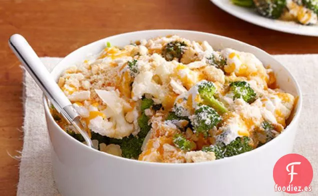 Brócoli y Coliflor Gratinados fáciles