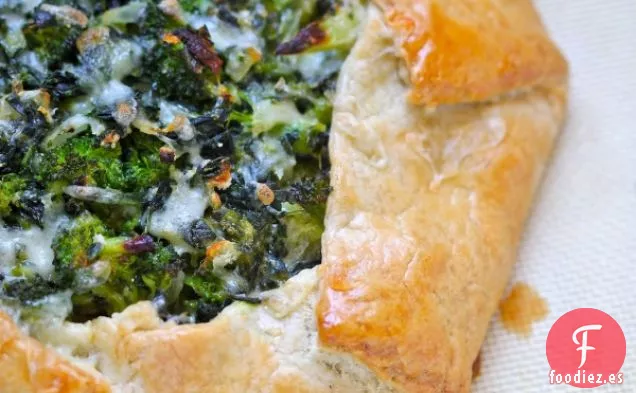 Receta de Pastel de Brócoli y Espinacas Rústicas