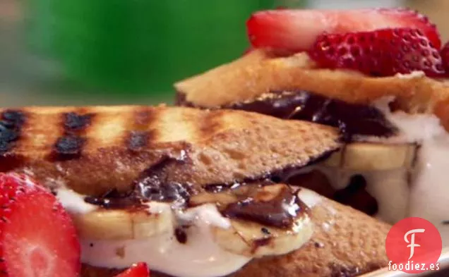 Sándwiches de Postre de Pan Francés a La Parrilla