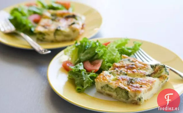 Quiche de Brócoli sin Corteza