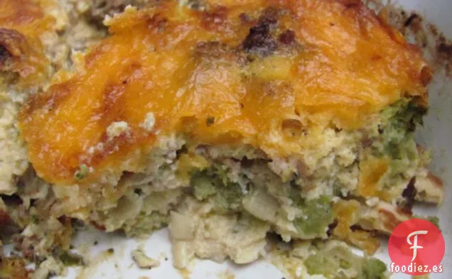 Quiche de Salchichas con Queso y Brócoli