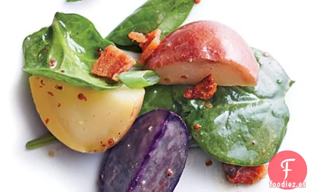 Patatas Pequeñas con Vinagreta de Tocino Caliente