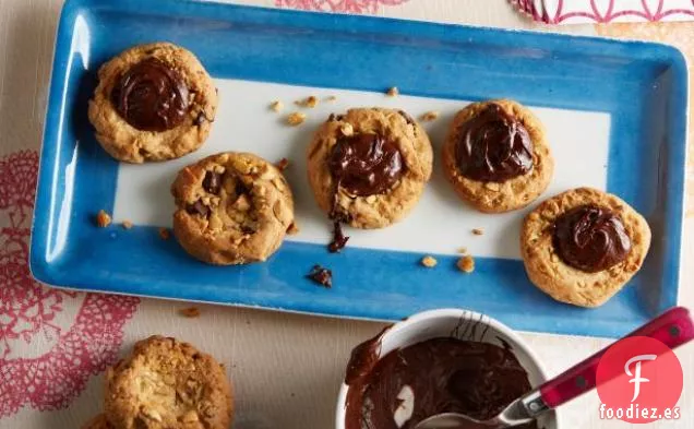 Galletas con Huellas Dactilares de Mantequilla de Maní y Chocolate